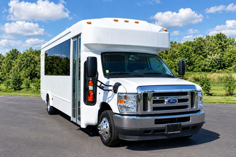 21-Passenger White Mini-Bus Shuttle - Mini Bus